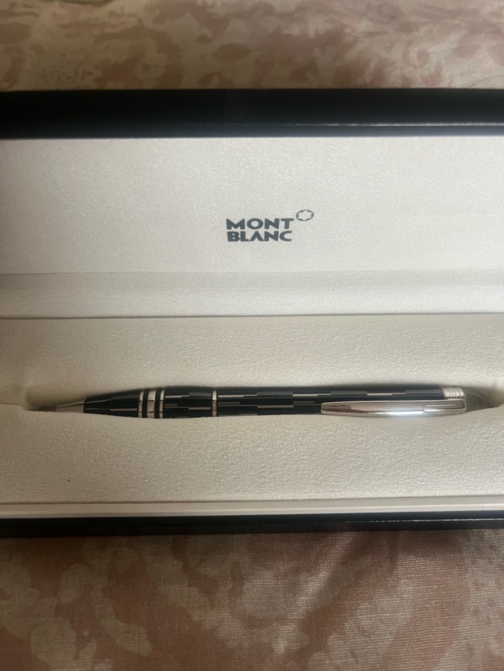 Montblanc Black and Silver StarWalker Patterned Ballpoint Pen